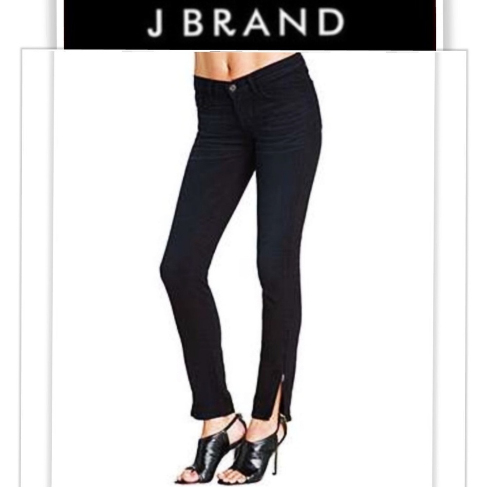 J Brand The Deal Black Denim Zippers Jeans 26